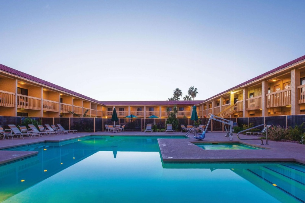 Double Room with Two Double Beds and Patio - Poolside/Non-Smoking